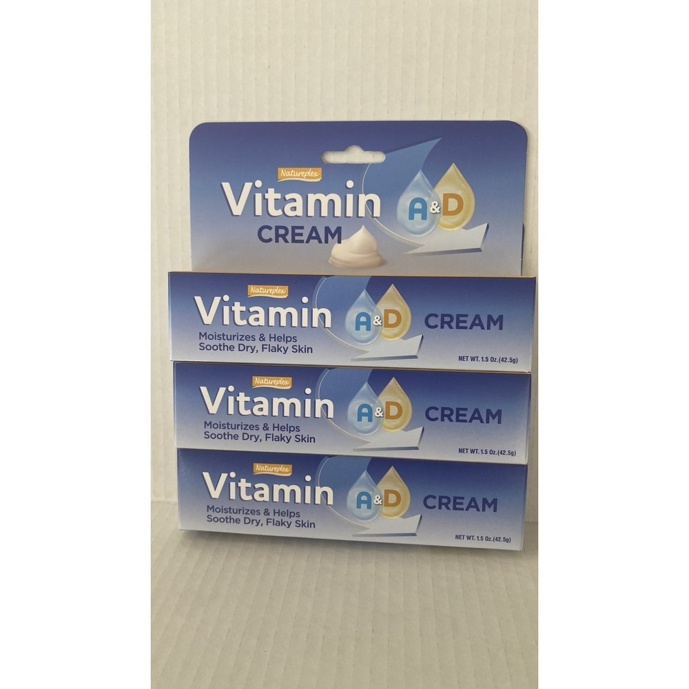 3 Pack! Vitamin A&D Cream, Ointment for Diaper Rash and Skin Irritations Exp: 28